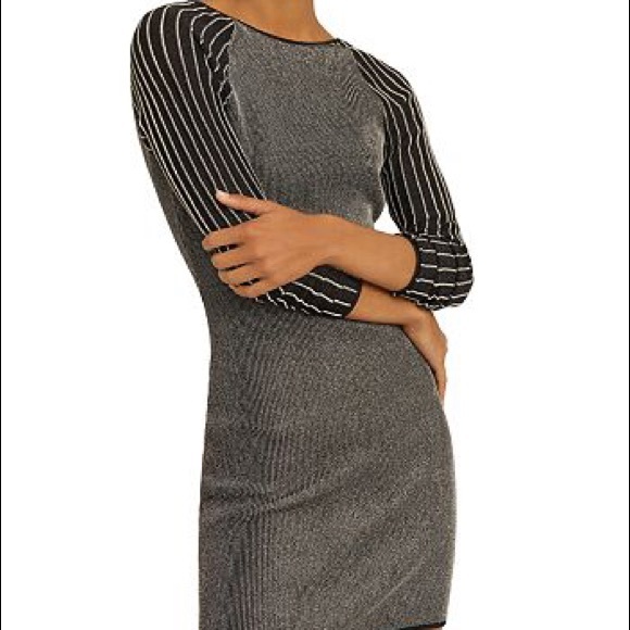 Reiss MARINA - METALLIC KNITTED BODYCON DRESS - Picture 6 of 6